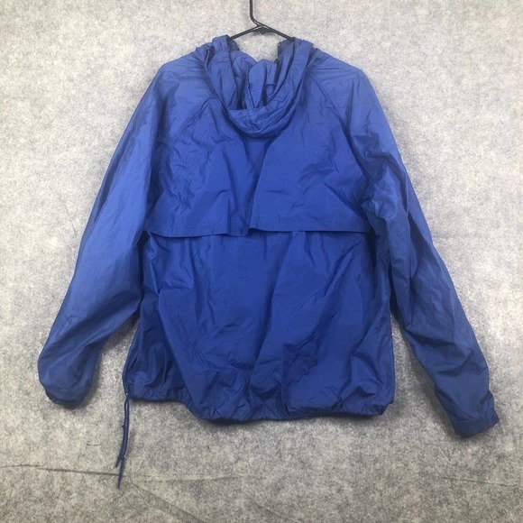 Vintage Woolrich Jacket Mens Size Medium Vented Raincoat Anorak Lightweight Blue - Picture 10 of 11